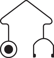 home icon on a white background