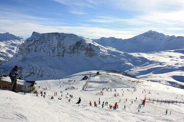 Skier à Val-d'Isère. France