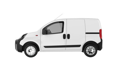 white van isolated on white