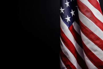 american flag waving in the wind. Generative AI.