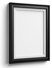 Black frame isolated on white. Generative AI