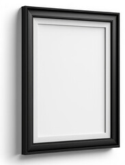 Obraz premium Black frame isolated on white. Generative AI