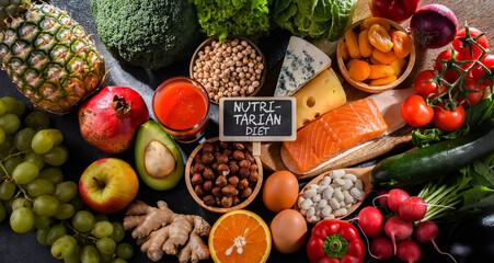 Food products representing the nutritarian diet