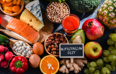 Food products representing the nutritarian diet