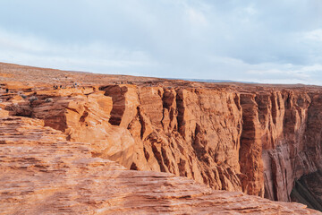 Fototapeta na wymiar The Horseshoe Bend in Page, Arizona.
