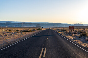 Fototapeta premium Sunrise at the Glen Canyon National Recreational Area - Lone Rock Beach.