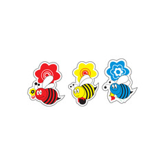 set hand draw logo vector animal cartoon