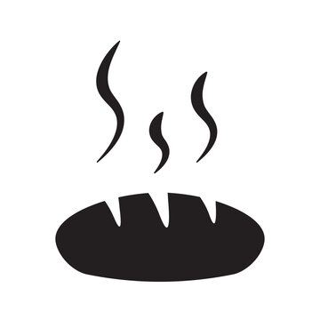 Hot bread vector icon, bread flat sign design. Hot bread isolated symbol pictogram. UX UI icon