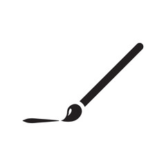 Fototapeta na wymiar Brush vector icon. Tassel flat sign design. Paint brush symbol pictogram. UX UI icon
