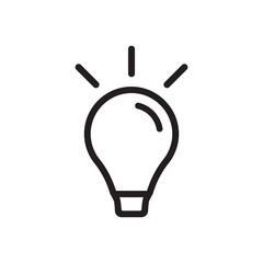 Bulb vector icon. Idea flat sign design. Bulb lamp symbol pictogram. Bulb icon. UX UI icon