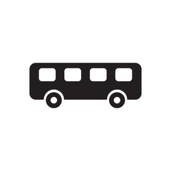 Transport bus vector icon. Bus front view icon. Vehicle flat sign design. Public bus symbol pictogram. UX UI icon