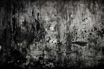 Obraz premium textured and worn black and white brick wall background. Generative AI