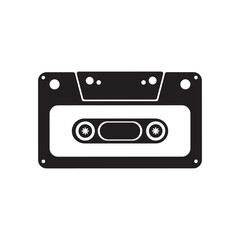 Cassette vector icon. Illustration of music cassette flat sign design. Cassette isolated symbol pictogram. UX UI icon