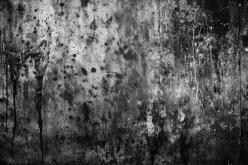textured black and white wall with grunge effect. Generative AI
