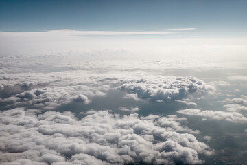 Above the clouds, areal photo of earth