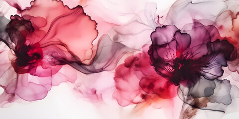 Abstract painting concept. Colorful art style of marble ink painting for backgrounds. Generative AI.