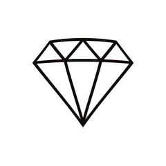 Diamond vector icon. Brilliant flat sign design. Gemstone vector sign. Carat icon. Crystal icon. Diamond flat symbol pictogram illustration. UX UI icon
