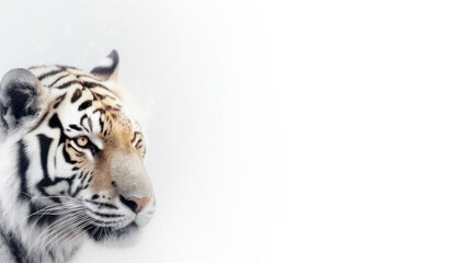 Fototapeta na wymiar animal on the white Background a Tiger generative ai