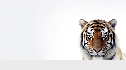 Fototapeta premium animal on the white Background a Tiger generative ai