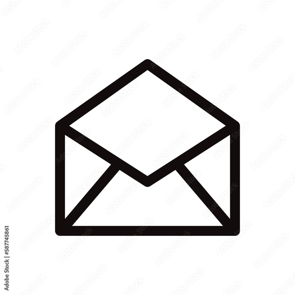 Poster envelope vector icon. mail flat sign design. envelope symbol pictogram. message icon. ux ui icon