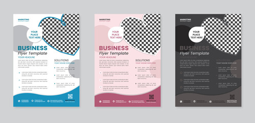New flyer template design, business flyer, print ready, corporate	