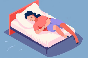 illustration of a woman dreaming in her sleep