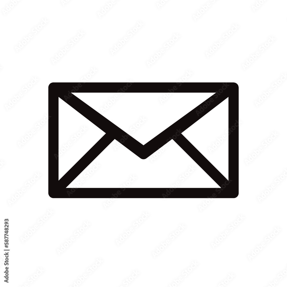 Poster envelope vector icon. mail flat sign design. envelope symbol pictogram. message icon. ux ui icon