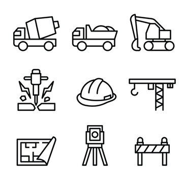 Equipment and tools for heavy construction.
