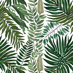 seamless pattern, background with leaves