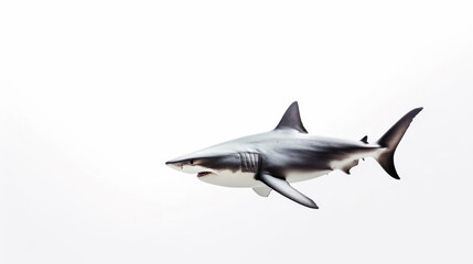 animal on the white Background a Shark generative ai