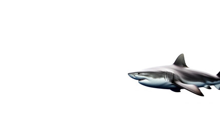Naklejka premium animal on the white Background a Shark generative ai