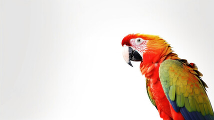 Fototapeta premium animal on the white Background a parrot generative ai