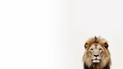 Obraz na płótnie Canvas animal on the white Background a Lion generative ai