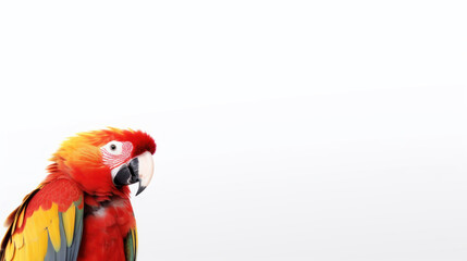 Fototapeta premium animal on the white Background a parrot generative ai