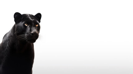 animal on the white Background a panther generative ai