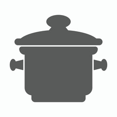 pot icon, crock vector illustration