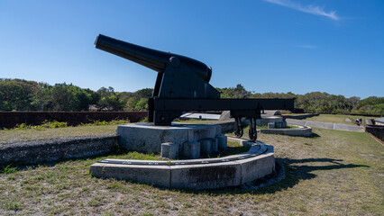 Cannon inside Fort Clinch.