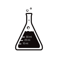 Chemical flask vector icon. Toxic laboratory flask flat sign design. Glass flask symnol pictogram. UX UI icon