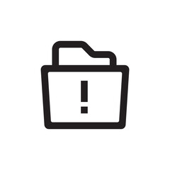 Folder vector icon. Linear folder flat sign design. Folder symbol pictogram. UX UI icon