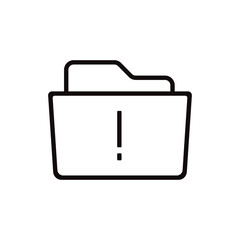 Folder vector icon. Linear folder flat sign design. Folder symbol pictogram. UX UI icon