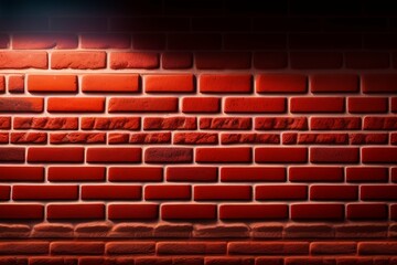 Fototapeta na wymiar Red brick wall. Brick wall texture. Close-up of brick wall. Old brick wall background. Rustic brickwork pattern. Created with generative technology.