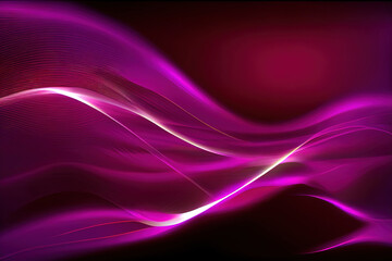 Abstract magenta futuristic wavy background. Generative Ai