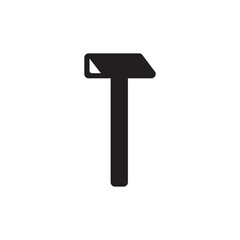 Hammer vector icon. Hammer instrument flat sign design. Hammer tool symbol pictogram. UX UI icon