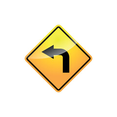 Traffic Sign  Street Sign Icon Vector Template