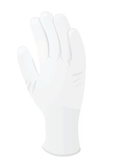 White protective gloves. vector illustration