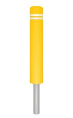 Yellow traffic post. vector illustration