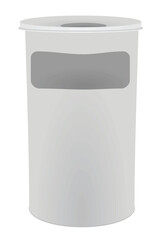 Metal standing outdoor ashtray. vector