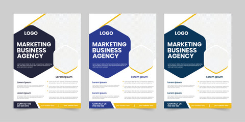 Print material convention marketing flyer with different info graph headline journal