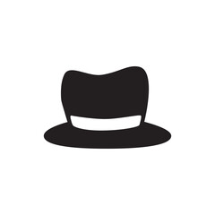 Hat vector icon, men hat flat sign design. Cowboy hat symbol pictogram. UX UI icon