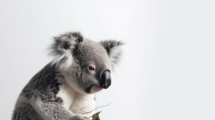 Obraz premium animal on the white Background a Koala generative ai